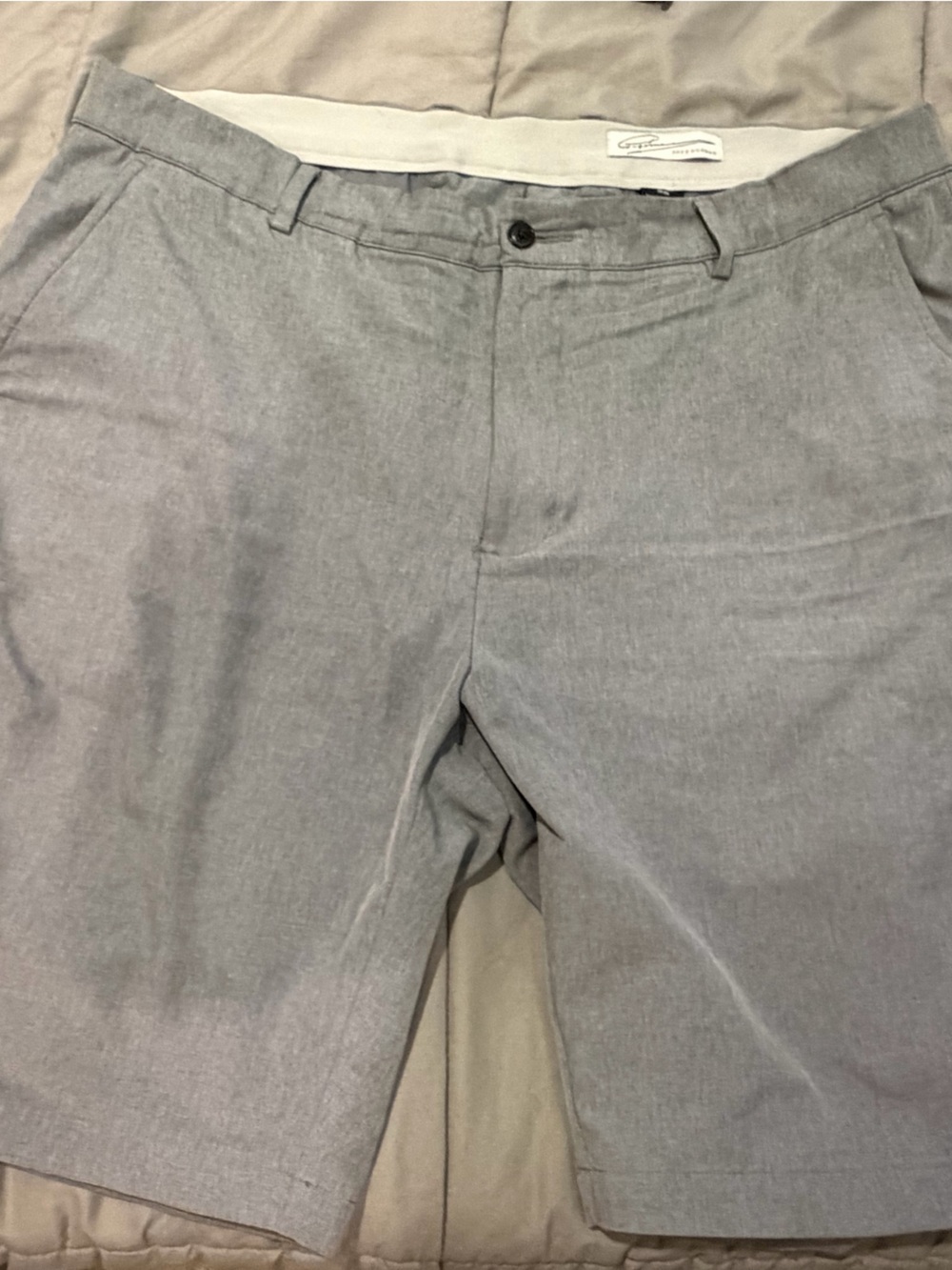 Men's Flat Front Gray Shorts